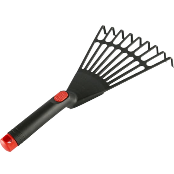Garden Hay Fork, Souew, Plastic Multi-Tooth Rake Head for Leaves, Grass, Compost, Mulch, Ergonomic Design, Fits Standard Handles, Lightweight & Durable Gardening Tool, Easy Clean