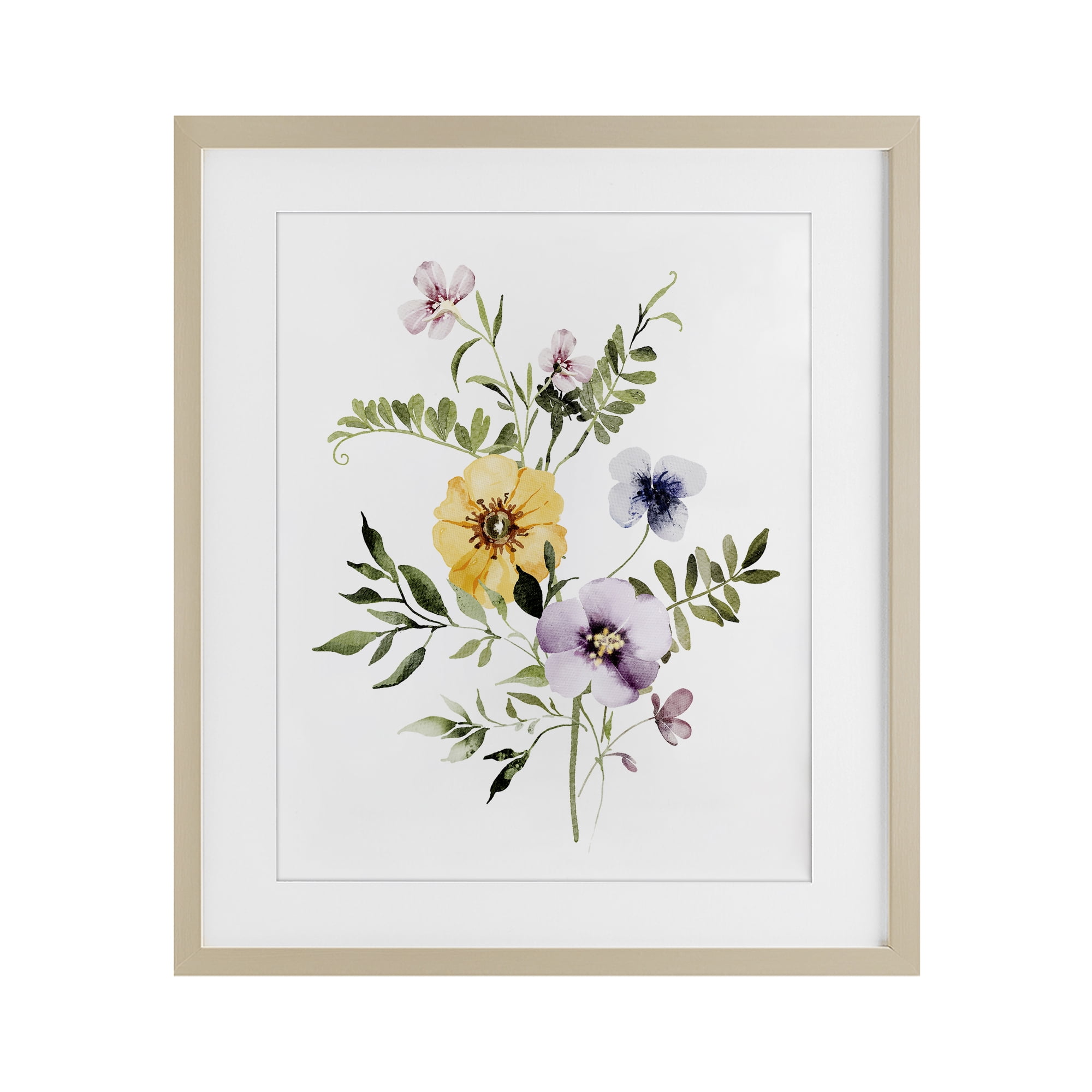 Garden Herbs Blooming Birch Framed Print Under Glass, design by Lettered and Lined