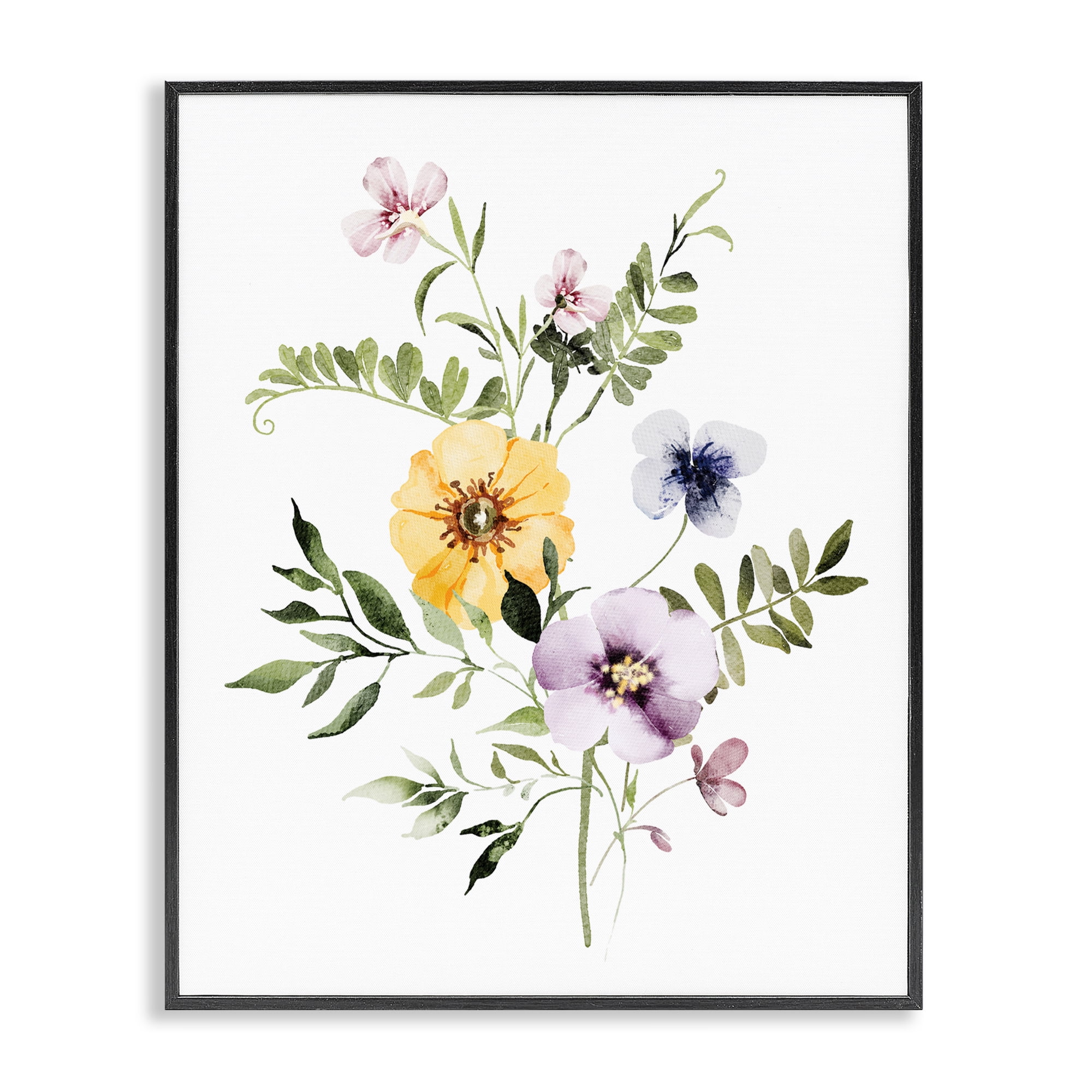 Garden Herbs Blooming Black Framed Giclee Art, design by Lettered and Lined