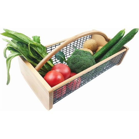 Garden Hod Harvest Basket, Durable Wooden Gardening, Supply Suitable For Kitchen, Picnic And Outdoor Picking.Different specifications to choose from