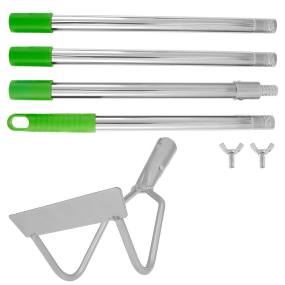 Garden Hoe Tool Adjustable Weeding Hoe with 63inch Long Handle Carbon Steel Gardening Hoe Multipurpose Hoe Garden Tool Removable Garden Hoe for Weeding Ditching Digging
