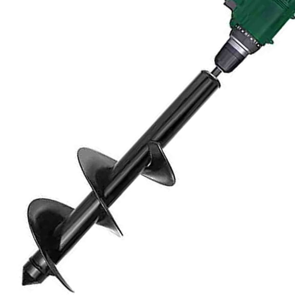 Garden Hole Digger Auger for Planting Bulbs Seedlings,Bulb Auger,Heavy Duty Extended Spiral Drill Bit,Powerful Auger,Long Handle Bulb Planter Tools 3.5"X16",Black