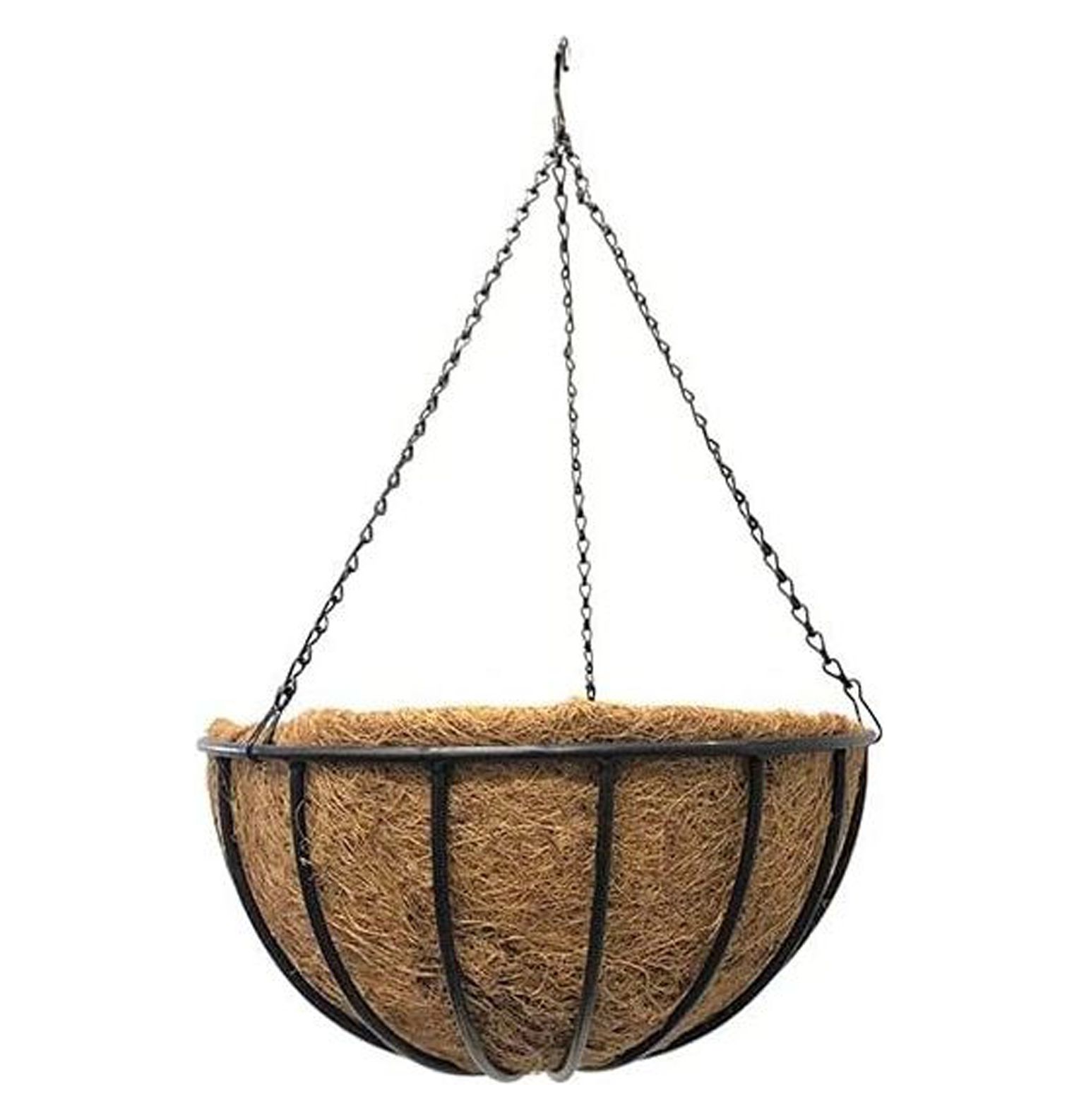 Garden & Home 16 Inch Hanging Basket with Coconut Fiber Liner Weather