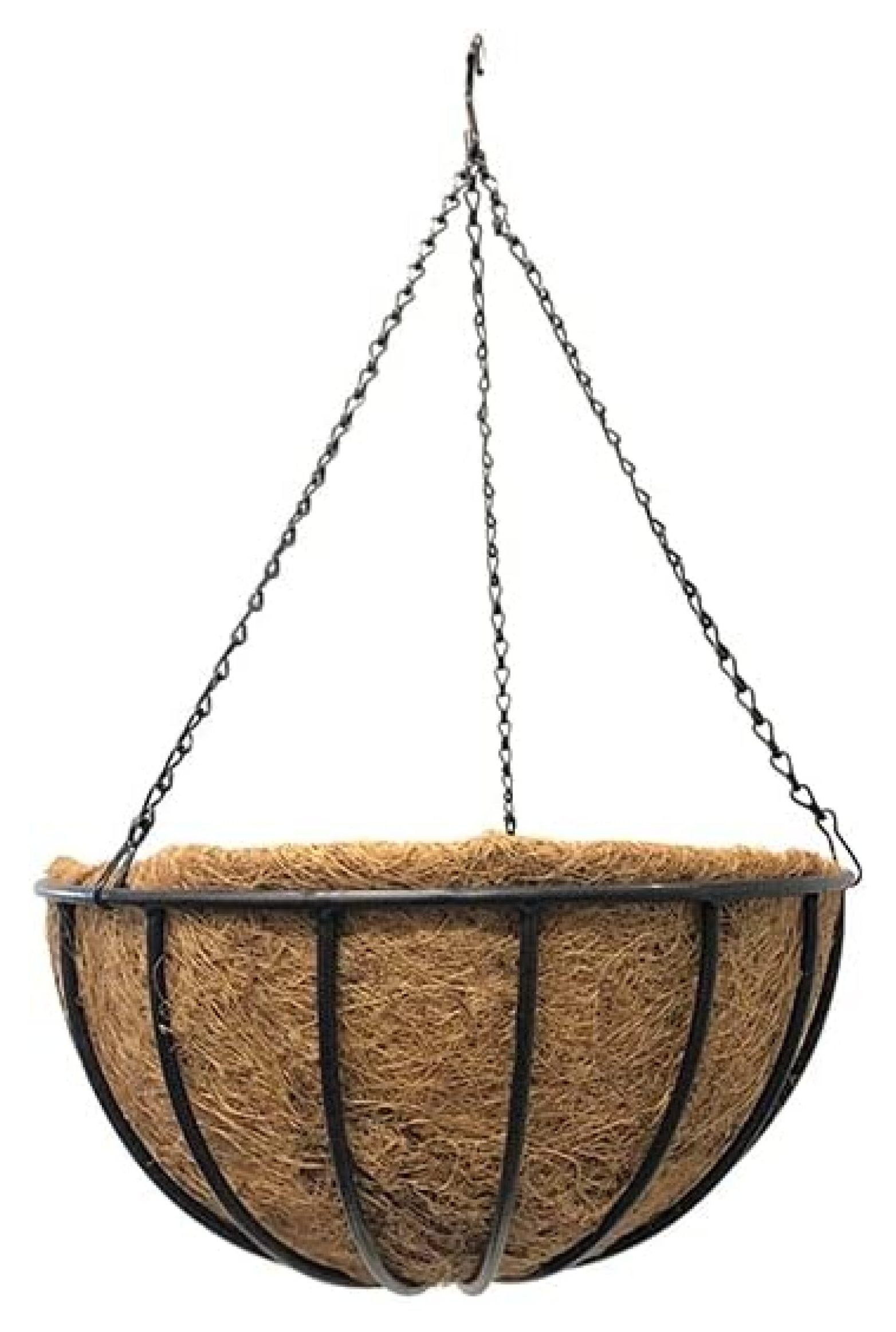 Garden & Home 16 Inch Hanging Basket with Coconut Fiber Liner Weather