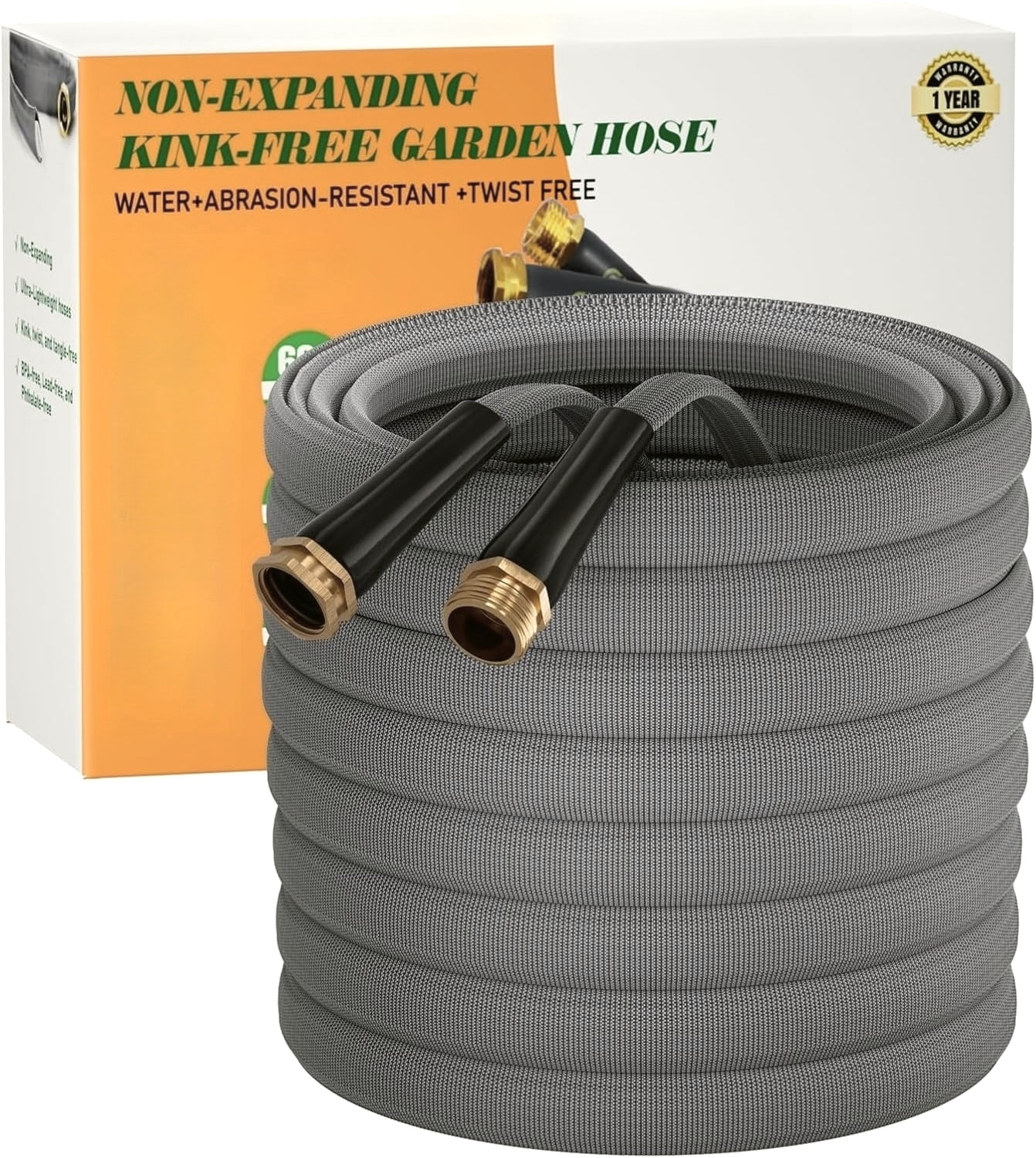 Garden Hose 100 FT, Non-Expanding Water Hose, Ultra-Light & Flexible, Burst-Resistant, Kink-Free, High-Pressure Garden Hose All-Weather Use for Lawns, Gardens, and Outdoor Cleaning