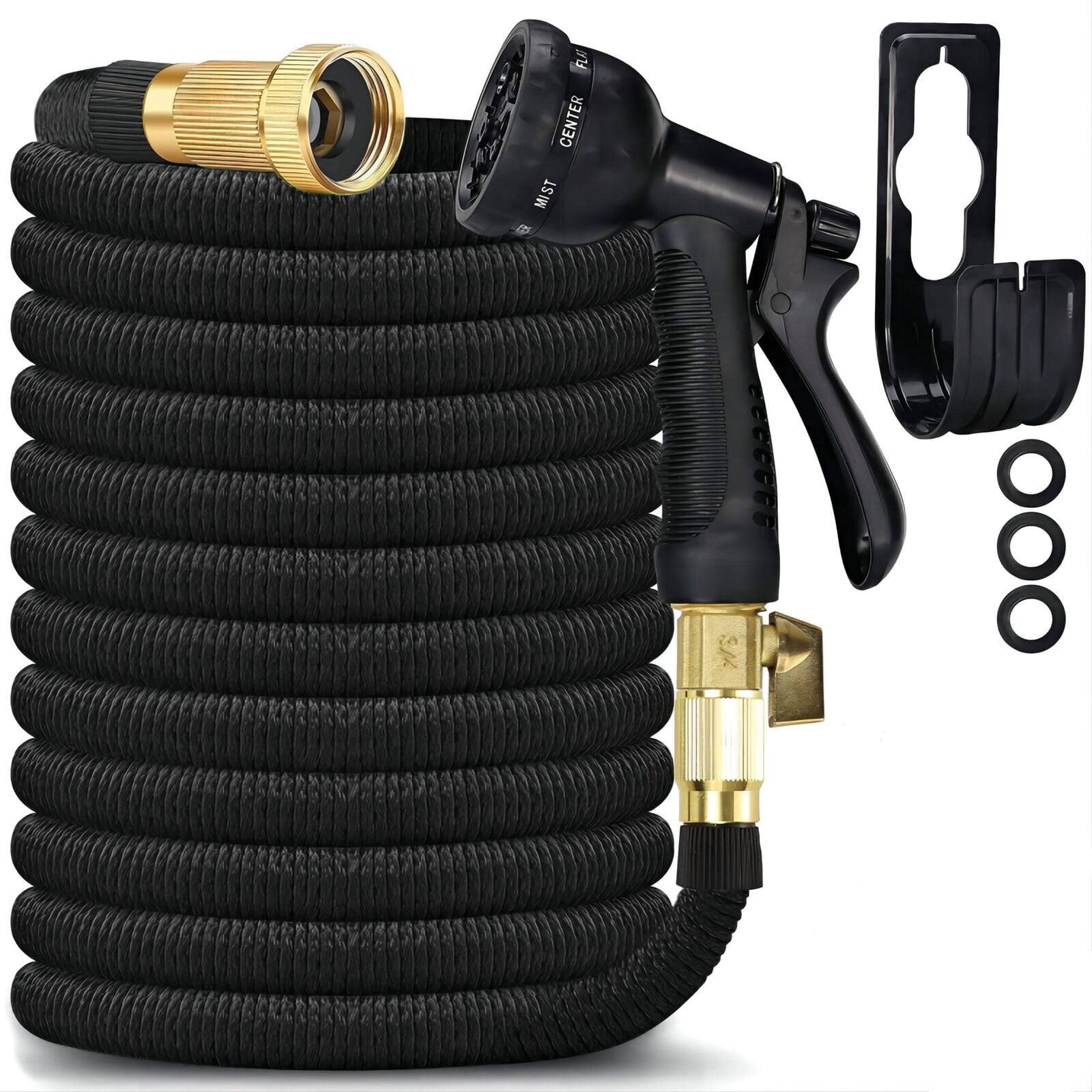 Garden Hose 100ft Kink-Free for Outdoor Water Hose Upgraded Leakproof Lightweight No-Kink 100ft Garden Hose