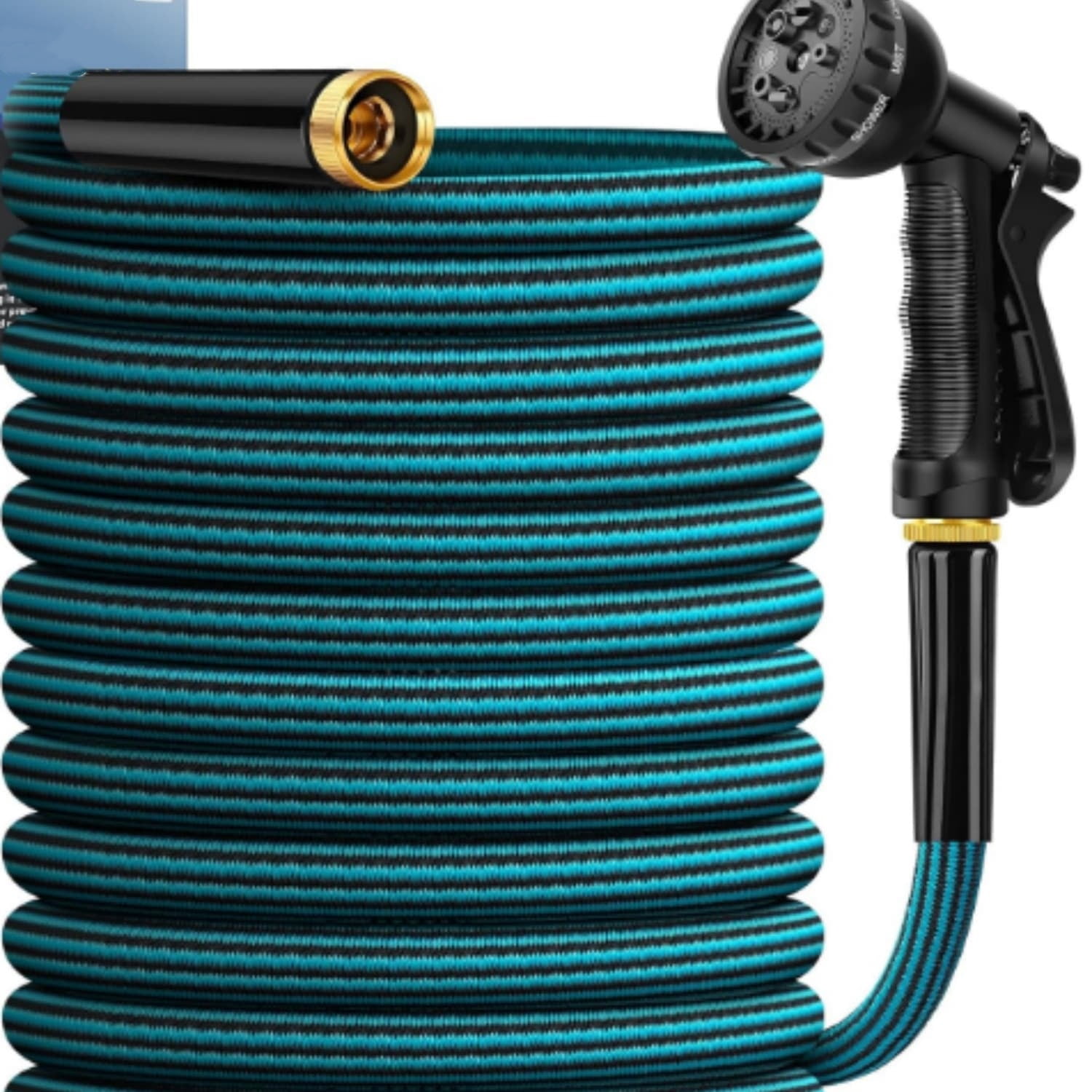 Garden Hose 100ft, Non-Expanding Water Hose Ultra Lightweight, Kink-Free, Sturdy, Flexible, Abrasion Resistant Hose for Yard, Lawn, Outdoor, Marine and Camper