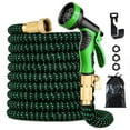 Garden Hose, 100ft Water Hose with 10 Function Spray Nozzle, No Kink