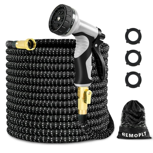 Garden Hose 25 FT, HEMOPLT Expandable Hose with 10 Function Spray Hose