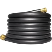 Garden Hose 5/8 IN X 50 FT, Brass Fittings Lightweight All-Weather Water Hose, Durable and Flexible, Leak-Free Connections, Black
