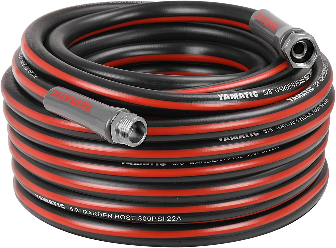 Garden Hose 50 ft with Swivel Fitting, Heavy Duty Water Hose, 5/8 inch ...