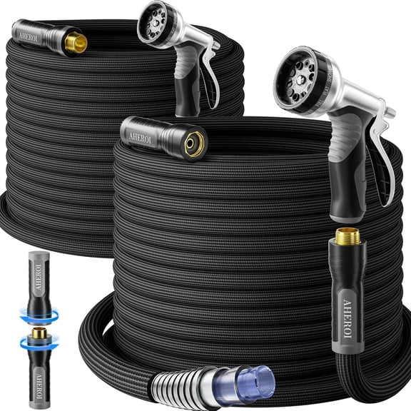 Garden Hose 50FT, Flexible Garden Hoses Duo Mode Patented Kink-Free Water Hose with 10 Spray Nozzle, Lightweight Non-Expanding Waterhose for Outside Garden,High-Pressure&Wear-Resistant