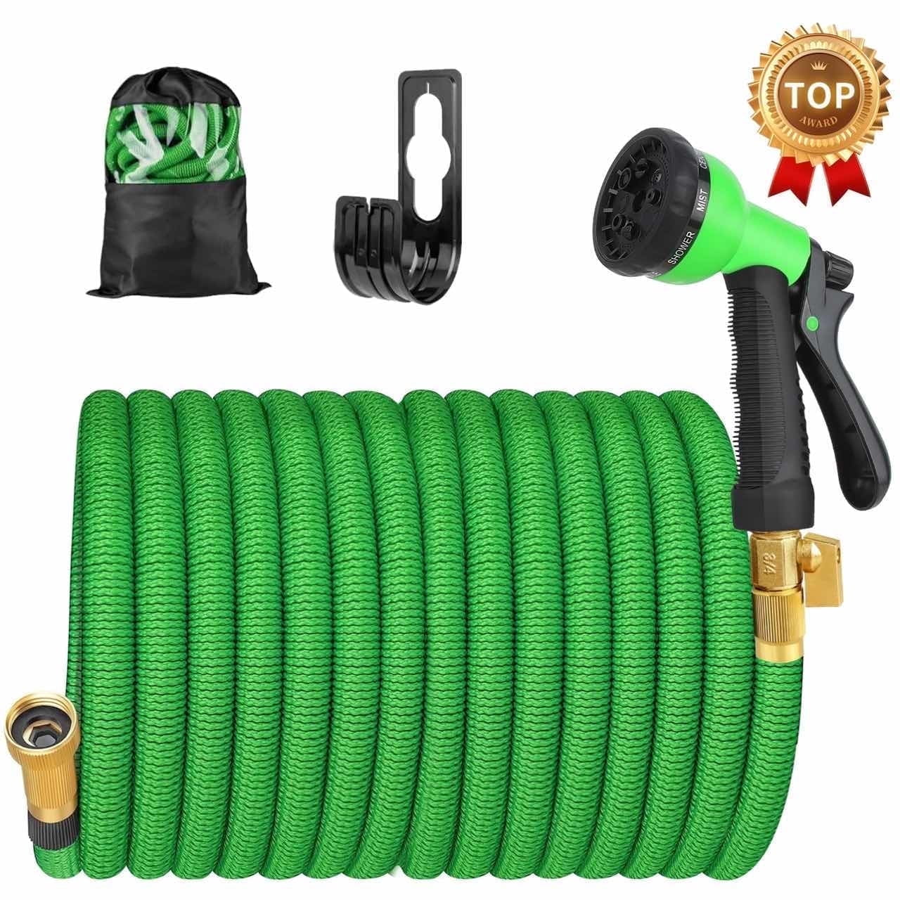 Garden Hose 50ft Kink-Free Expandable Water Hose Upgraded Leakproof Lightweight 50ft Garden Hose for Outdoor