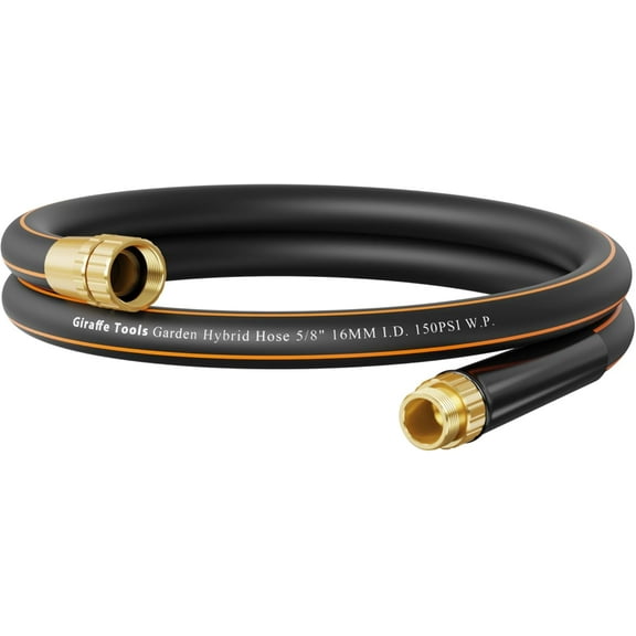 Garden Hose 6ft x 5/8", Short Water Lightweight, Flexible with Swivel Handle, Male to Female Fittings