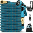 thumbnail image 1 of Garden Hose 75ft Expandable Water Hose Leakproof with Durable 3-Layers Latex Extra Strength Fabric Solid Brass Fittings Flexible Kink Free Hose Pipe for Watering Gardening Washing, 1 of 6