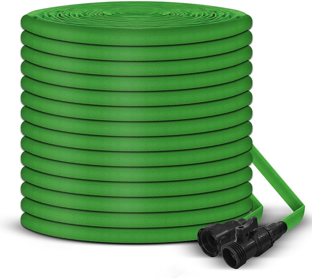 Garden Hose, 75ft Water Hose, Lightweight Outside Lawn Hose, Outdoor Hose for Yard Backyard, Collapsible & Car Wash 3/4" Connectors Manguera de Agua, Yarn Essential Lawn & Garden Watering Equipment