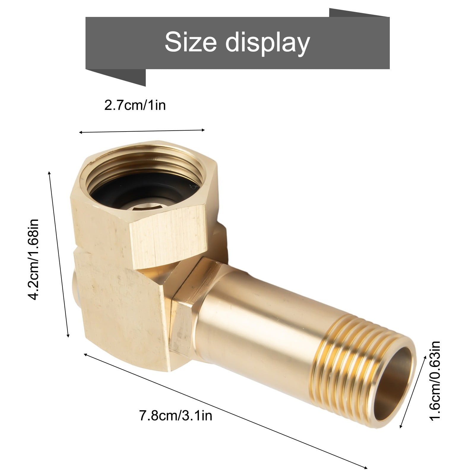 Garden Hose Adapter, Brass Replacement Part Swivel, Hose Reel Parts  Fittings 