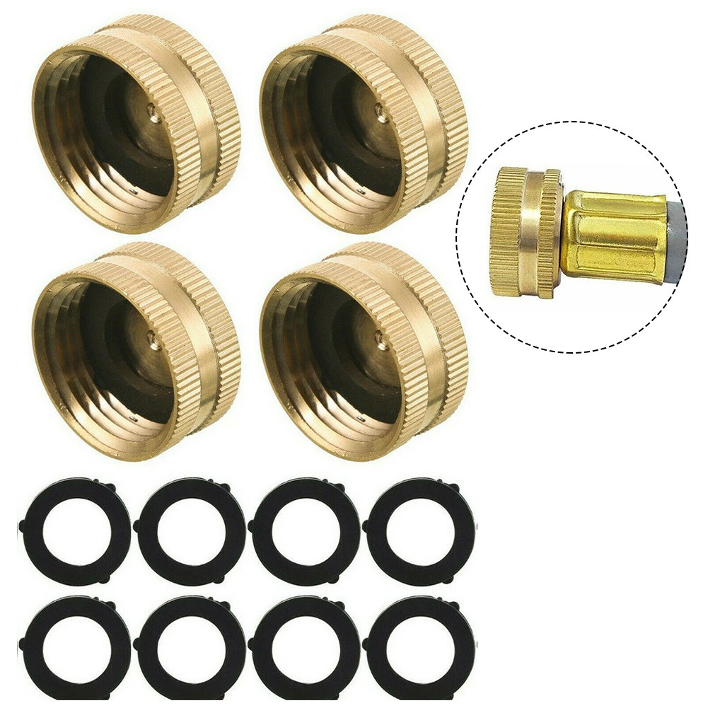 Garden Hose Female End Cap (4 Brass End Cap) Helps Fix Leaky Spigot