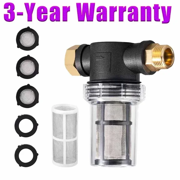 Garden Hose Filter For Pressure Washer Inlet Water, Inline Filter For Sediment