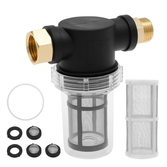 Garden Hose Filter with 40 Mesh and 100 Mesh Screen Reliable Sediment Filter Attachment for Pressure Washer Inlet Water
