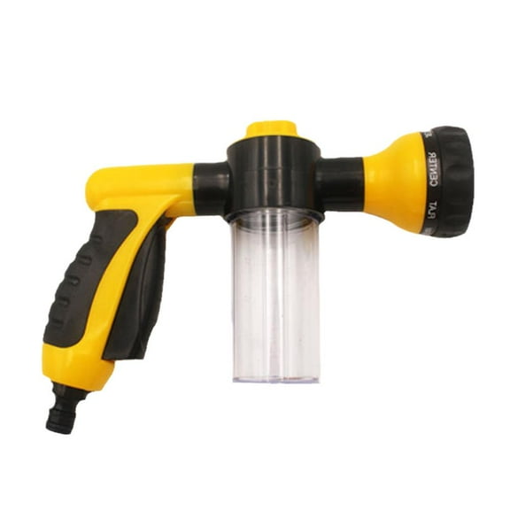 Garden Hose Foam Sprayer, High Pressure Water Hose Nozzle with Soap Dispenser Bottle, Dog Hose Shower Outdoor, Pressure Hose Nozzle for Car Washing Pets Shower Plants Watering K7U7