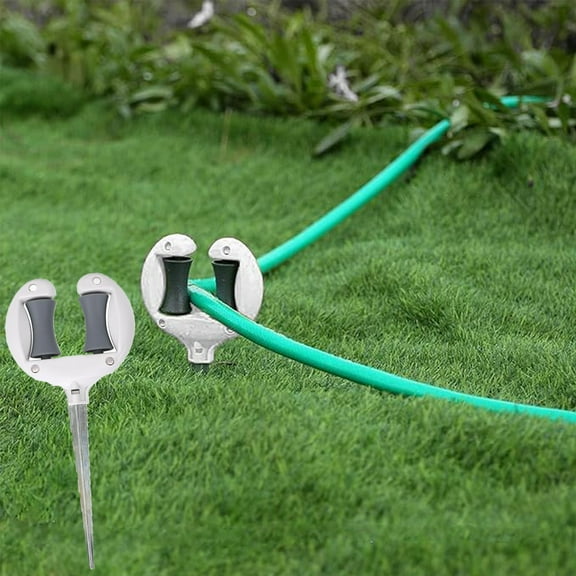 Garden Hose Guide Spikes | Hose Positioning Stakes for Lawn & Garden Watering | Abs Plastic & Iron Construction | Protects Flowers & Plants | Set of 1
