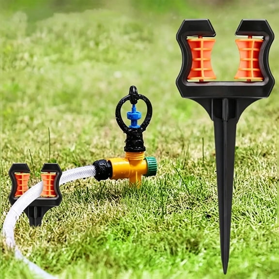 Garden Hose Guide Stake, 2-Pack Outdoor Water Pipe Guide Bracket for Garden Bed Protection and Tangling Prevention