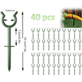 thumbnail image 1 of Garden Hose Guide Stakes Set of 40 - Heavy Duty 3/4” Hose Holder Spike for Lawn & Plant Saver, Yard Soaker Support, Durable Kink-Free Watering (Fit 3/4”Hoses), 1 of 8