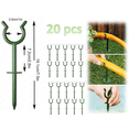 thumbnail image 1 of Garden Hose Guide Stakes Set of 20 - Heavy Duty 3/4” Hose Holder Spike for Lawn & Plant Saver, Yard Soaker Support, Durable Kink-Free Watering (Fit 3/4”Hoses), 1 of 8