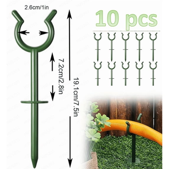 Garden Hose Guide Stakes Set of 20 - Heavy Duty 3/4” Hose Holder Spike for Lawn & Plant Saver, Yard Soaker Support, Durable Kink-Free Watering (Fit 3/4”Hoses)