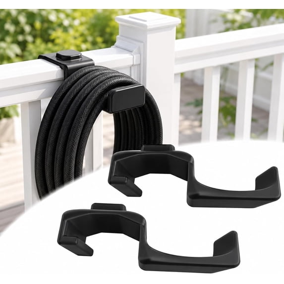 Hdb Railing Garden Hose Hanger Compatible with 3.5 Inch T-Rail Deck Railing, No ...