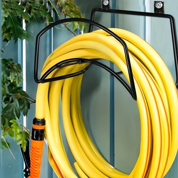 Garden Hose Holder,9.2x5.7 Wall Mount Garden Hoses Reel Holder,Rust-Proof Space-Saving Pipe Storage Rack for Outdoor Use,Storage and Organization Garden Hoses Shelf For Garden Yard Patio
