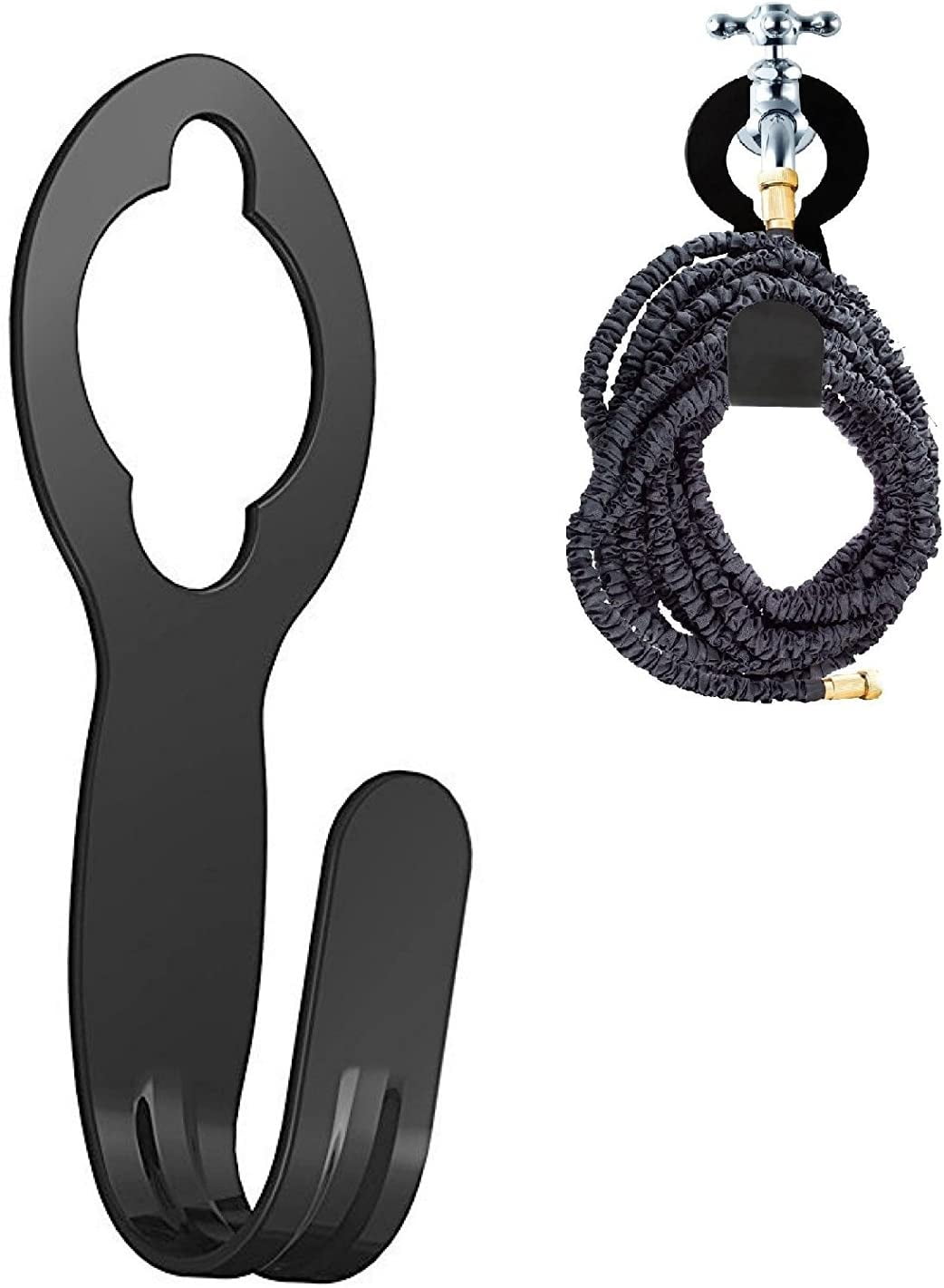 Garden Hose Holder, Metal Garden Hose Carrier Cast Iron Black