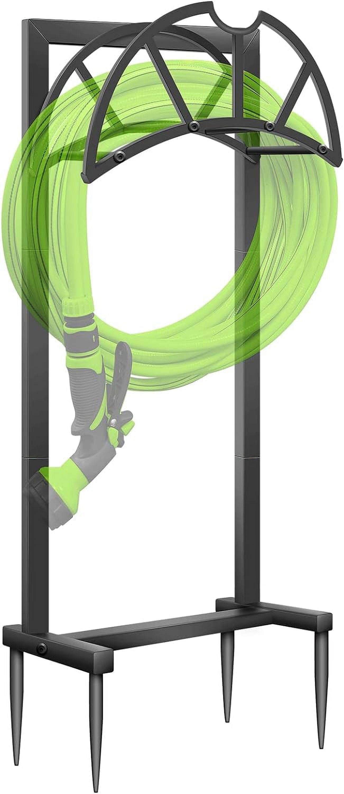 Garden Hose Holder Wall Mount Sturdy Metal Water Hose Hanger Rack