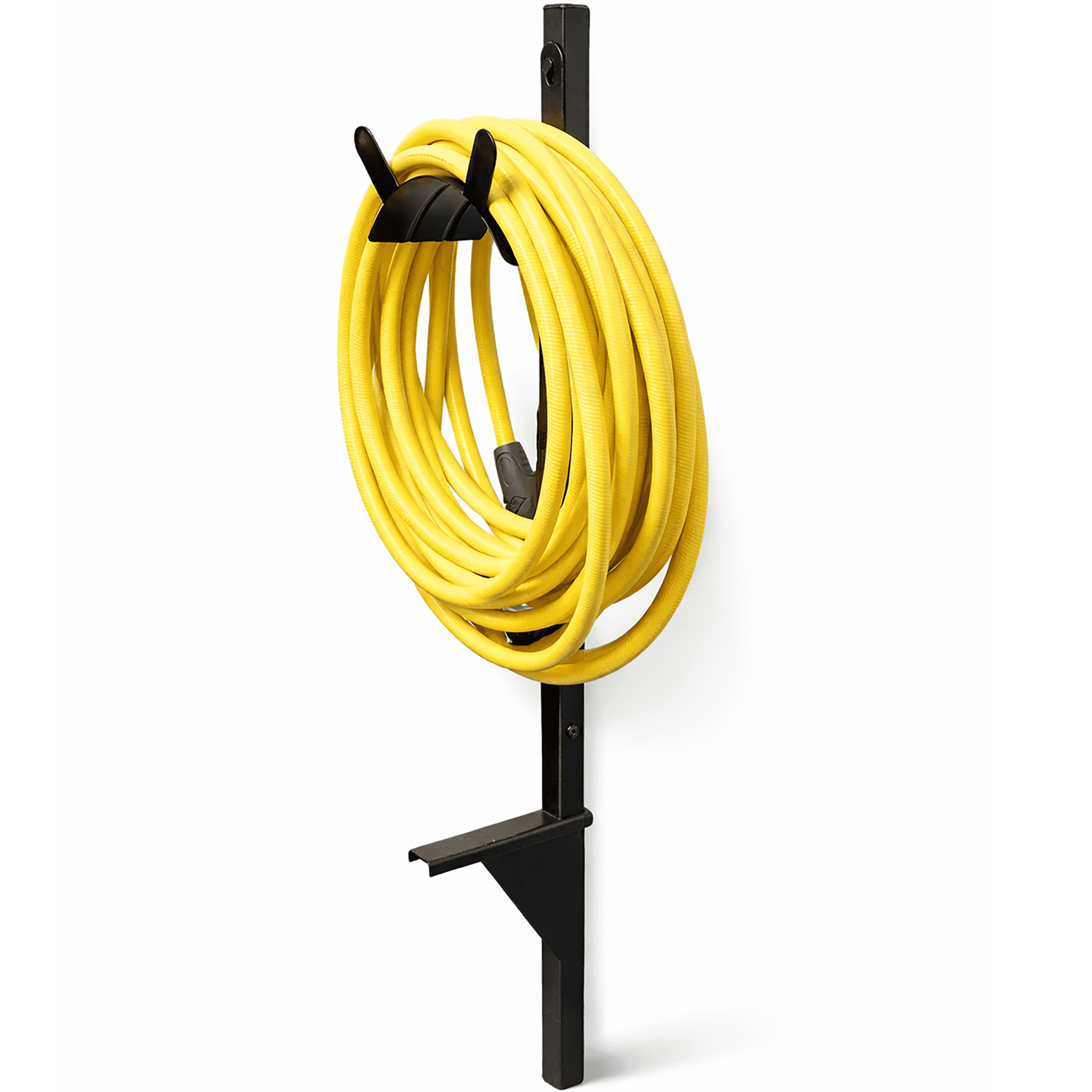 Garden Hose Holder - Upgraded Water Hose Hanger Holds 125ft, Heavy Duty Freestanding Garden Hose Reel Hanger for Outside Yard & Lawn (Standard)