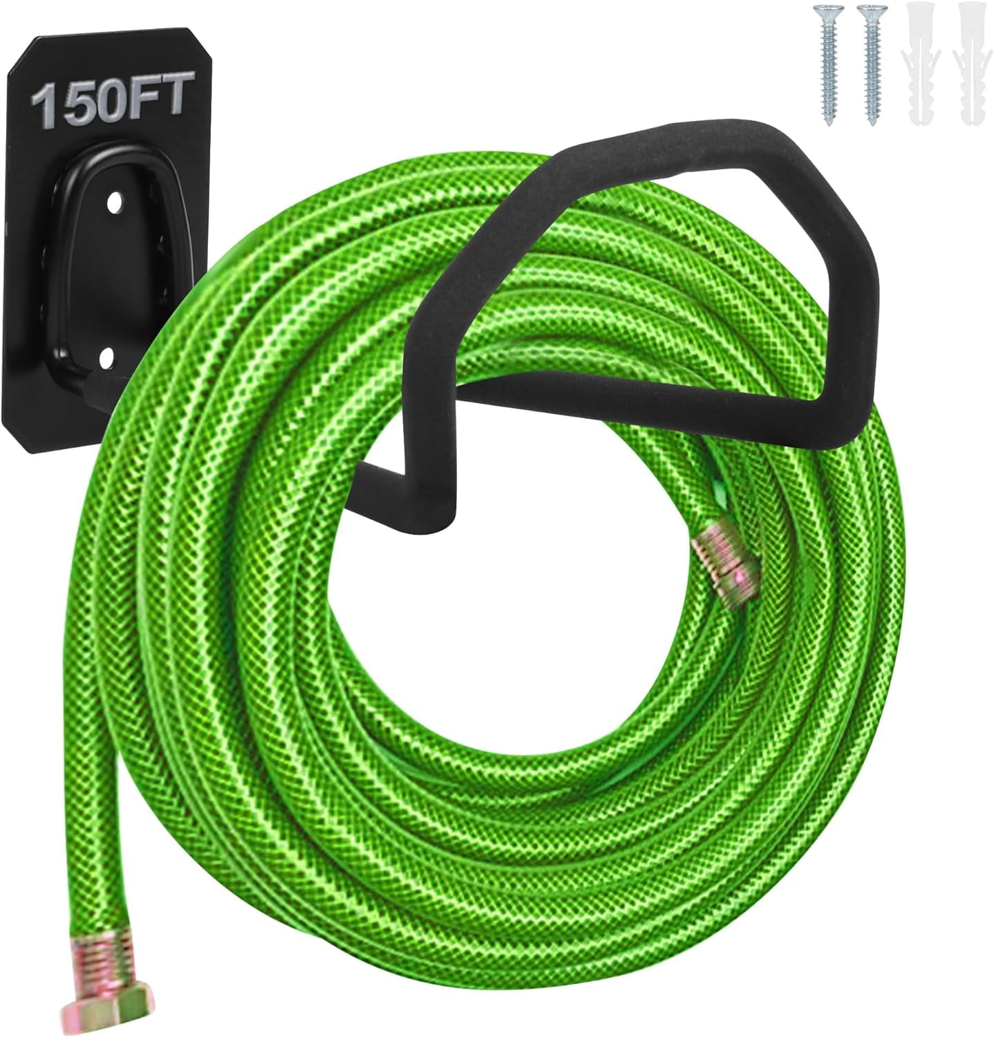 Garden Hose Holder Wall Mount - Heavy Duty Water Holders for Outside, Metal Hoses Hanger Sturdy Reel Hooks