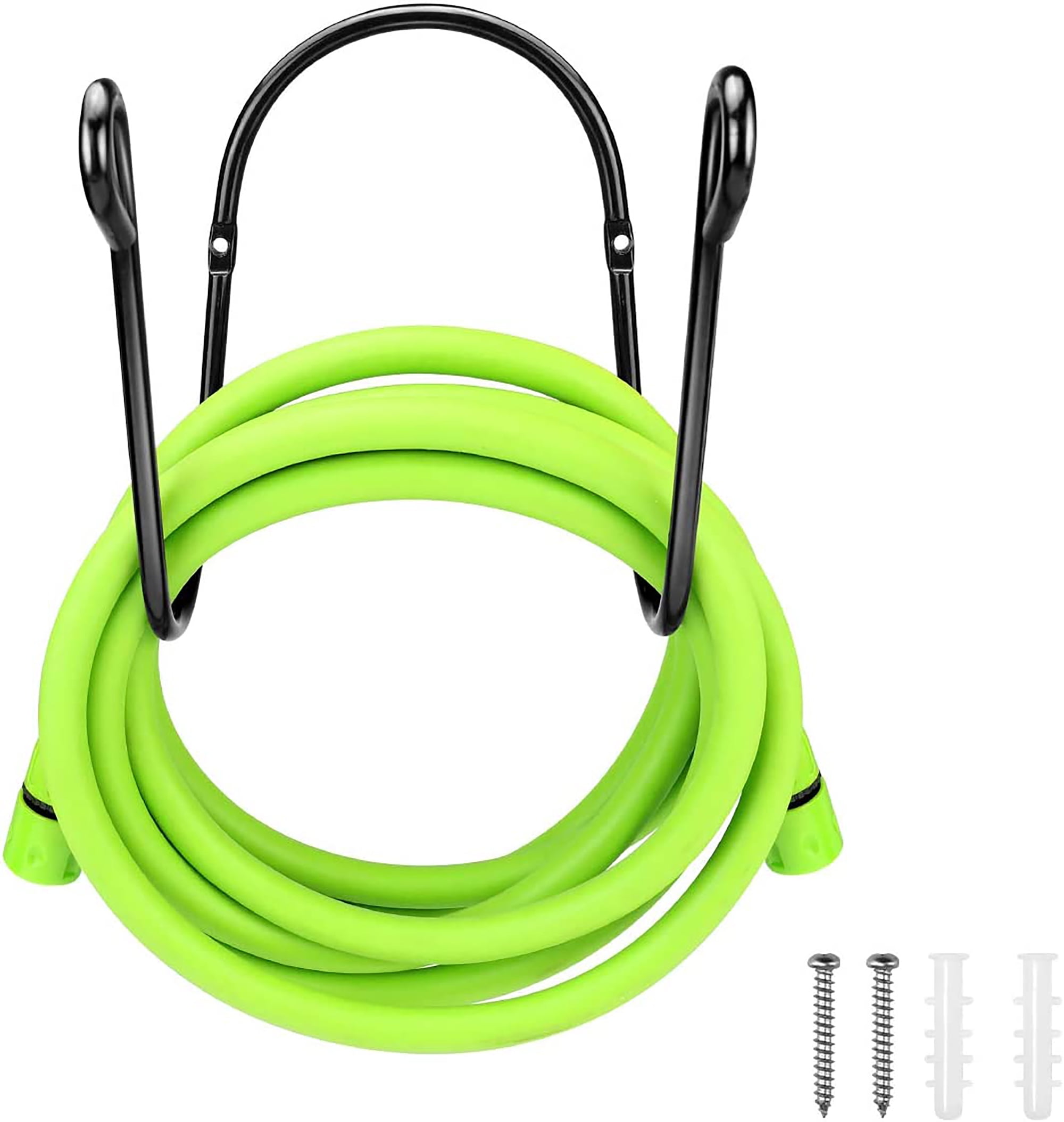 Heavy Duty Outdoor Garden Hose Holder, Wall Mount Sturdy Metal Rack