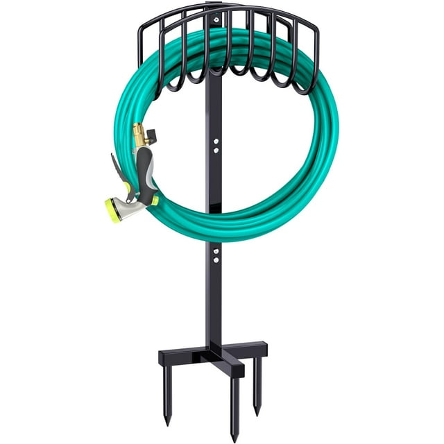 Garden Hose Holder, Water Hose Stand Freestanding Metal Hose Hanger