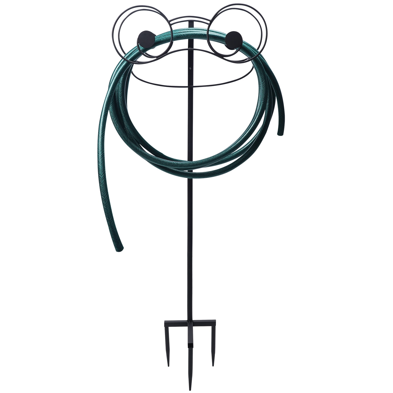 Garden Hose Holder with 3 Spikes for 26 lb Hose, Freestanding Water