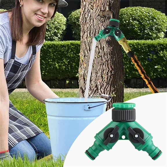 Garden Hose Nipple Splitter 4/6 Internal Teeth with 1/2 Inch External Thread Faucet Connector for Watering