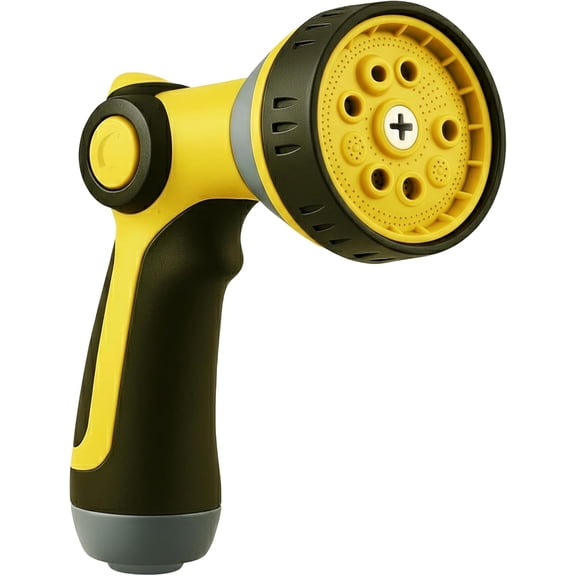 Garden Hose Nozzle  8-Pattern Hose Sprayer with Thumb Control  Watering Tool for Garden, Car Wash, Lawn Care & Pet Shower