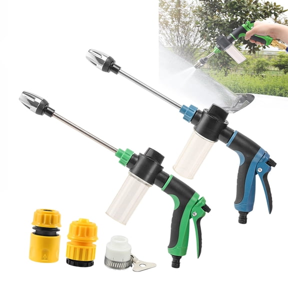 Garden Hose Nozzle – Car Wash High Pressure Water Spray, Adjustable Rotating Nozzle for Cleaning, Portable Connector Set for Versatile Use