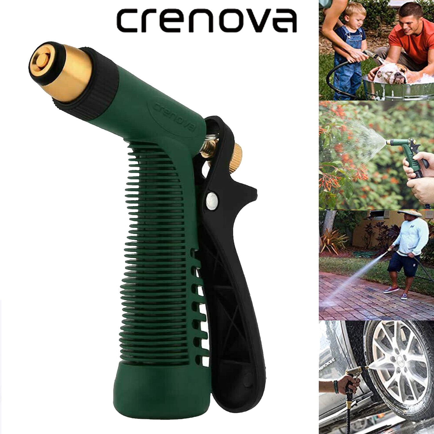 Garden Hose Nozzle, Crenova Water Hose Nozzle, Single Jet Water Sprayer