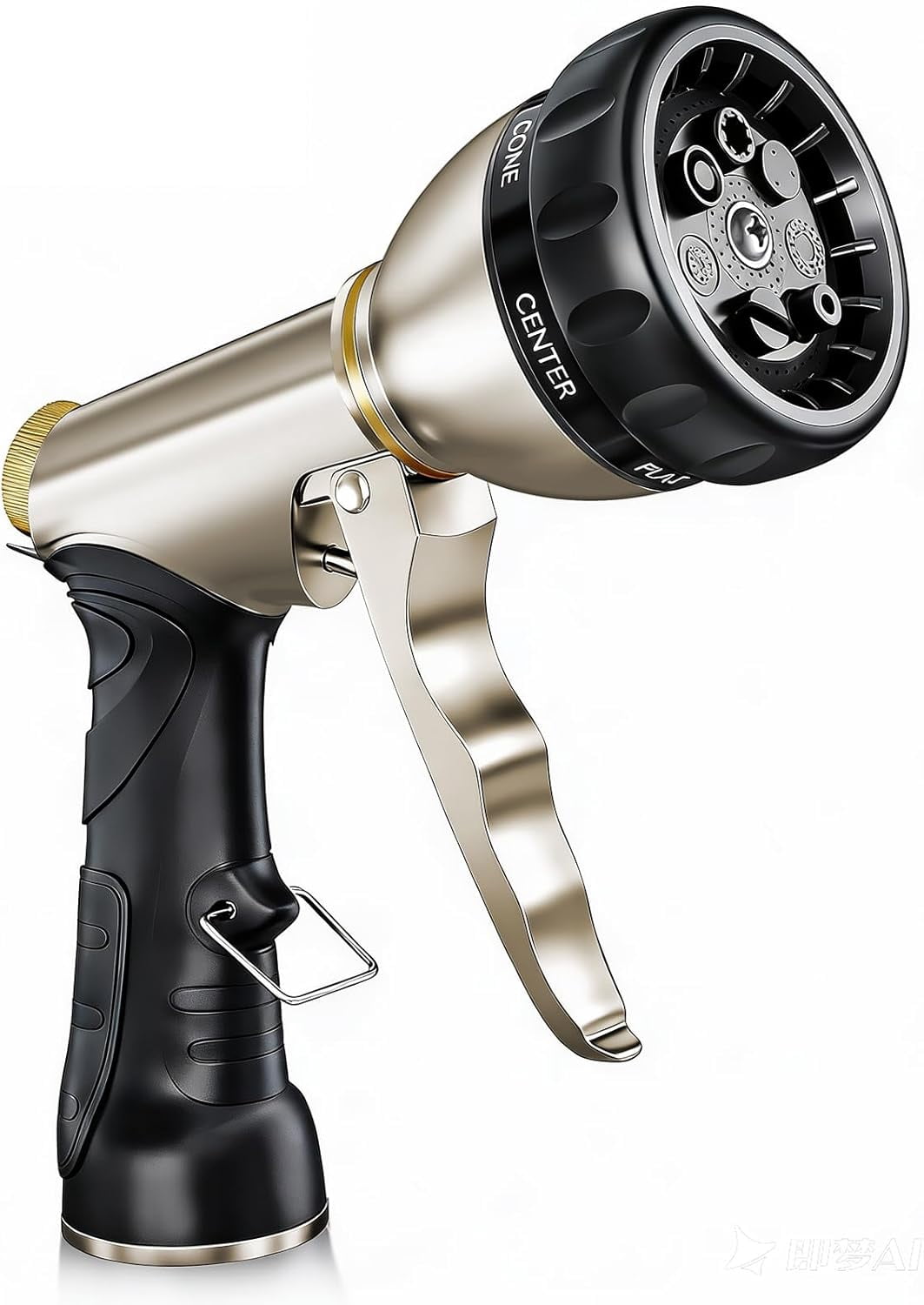 Garden Hose Nozzle,Heavy Duty High Pressure Hand Sprayer,100% Metal Water Sprayer Nozzle with 7 Spray Patterns for Watering Garden,Lawns,Car Washing and Pet