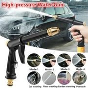 Garden Hose Nozzle Heavy Duty Sprayer Nozzle High Pressure Spray Gun 360° Rotating Water Adjustment for Car Washing, Outdoor Gardening, Pets Shower, Patio Cleaning