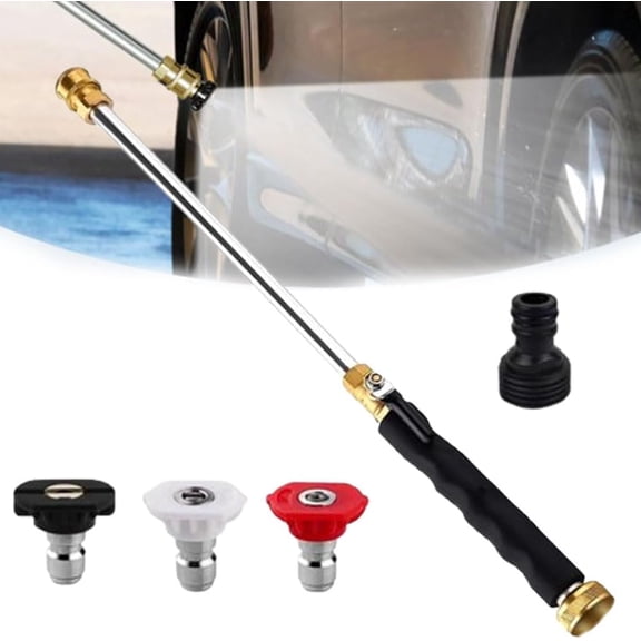 Garden Hose Nozzle High-Pressure Washer, Power Jet Water Hose Sprayer Nozzle High Pressure Power Washer Wand For Car House Patio Pet Garden Hose Tool
