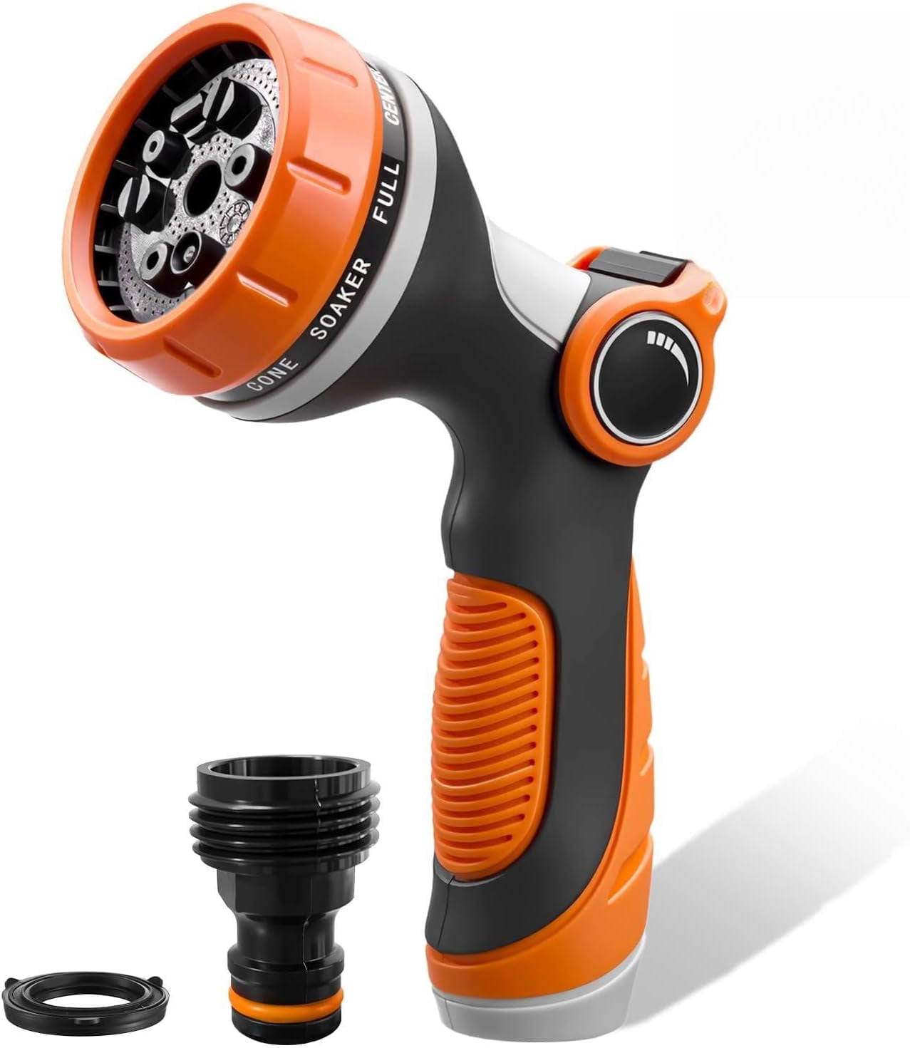 Garden Hose Nozzle,Hose Spray Nozzle with Adjustable 10 Watering Patterns,Slip Resistant High Pressure Water Hose Nozzle Sprayer for Plants & Lawns Watering,Car Washing and Pet Showering