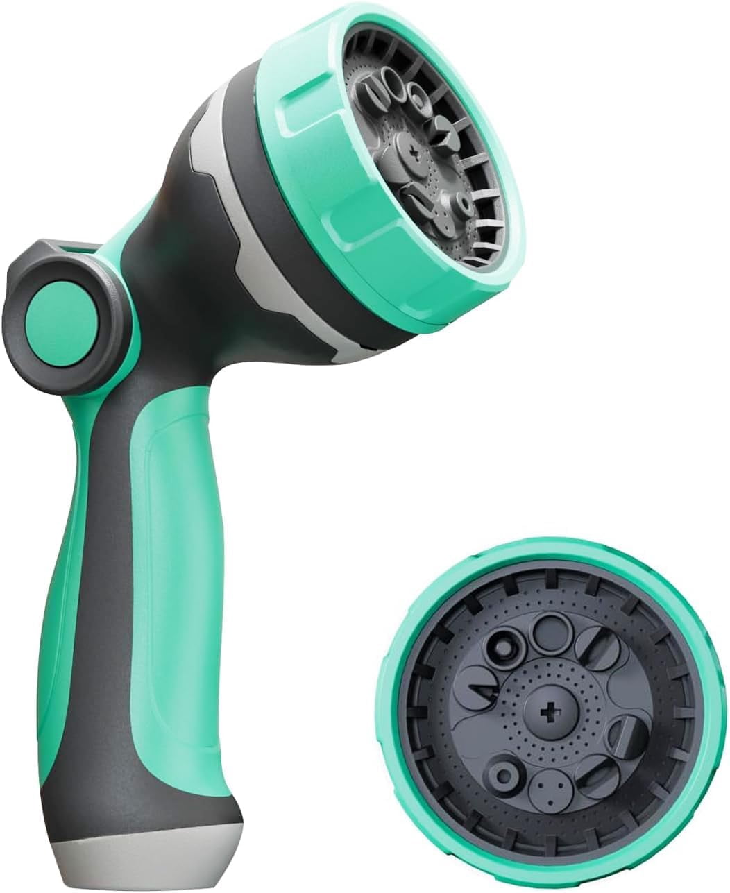 Garden Hose Nozzle, Hose Sprayer Nozzle with 10 Patterns High Pressure Water Hose Nozzle with Thumb Control, ABS Hand Spray Comfortable Grip for Outdoor Watering Plants & Lawns, Washing Cars & Pets