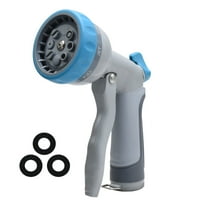 Garden Hose Nozzle, KEYAHAPPY Water Hose Nozzle Sprayer with 8 Adjustable Spray Patterns, High Pressure Hand Sprayer with Flow Control, Best for Watering Plant & Lawn, Washing Car & Pet, Blue
