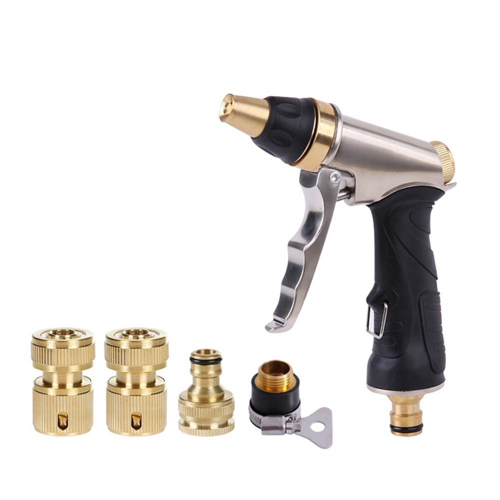 Garden Hose Nozzle Set Metal Hose Spray Nozzle High Pressure Water Hose Nozzle